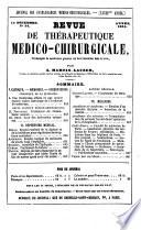 Revue de thérapeutique medico-chirurgicale
