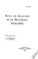 Revue de zoologie et de botanique africaines