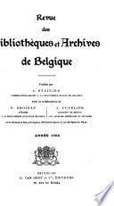 Revue des Bibliothèques et Archives de Belgique