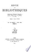 Revue des bibliothèques