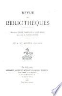 Revue des bibliothèques