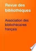 Revue des bibliothèques