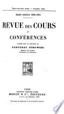 Revue des cours et conférences