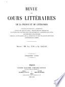 Revue des cours littéraires de la France et de l'étranger