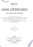 Revue des cours littéraires de la France et de l'étranger