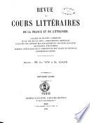 Revue des cours litteraires de la France et de l'etranger litterature, philosophie, theologie, eloquence..