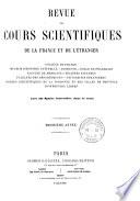 Revue des cours scientifique de la France et de l'étranger
