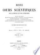 Revue des cours scientifiques de la France et de l'étranger