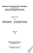 Revue des études anciennes