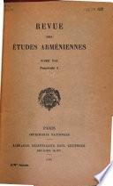 Revue des études arméniennes