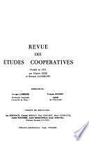 Revue des études coopératives