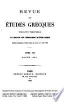 Revue des études grecques