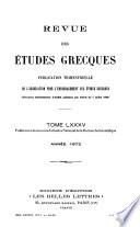 Revue des études grecques