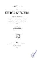Revue des études grecques
