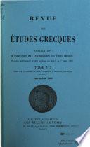 Revue des études grecques