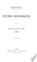Revue des ëtudes historiques