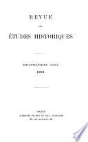 Revue des études historiques