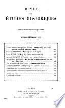 Revue des études historiques