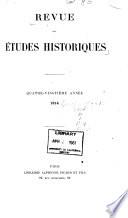 Revue des ëtudes historiques