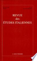 Revue des études italiennes