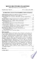 Revue des études italiennes