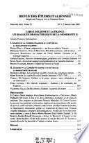Revue des études italiennes