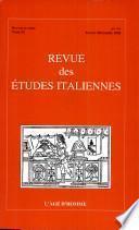 Revue des études italiennes