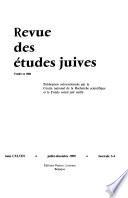 Revue des etudes Juives
