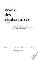 Revue des etudes Juives