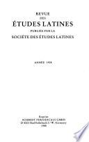 Revue des études latines