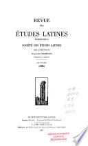 Revue des études latines