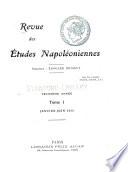 Revue des études Napoléoniennes