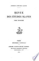 Revue des études slaves