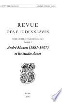 Revue des études slaves