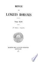 Revue des langues romanes