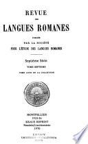 Revue des langues romanes