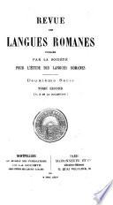 Revue des langues romanes