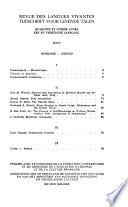 Revue des langues vivantes