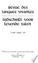 Revue des langues vivantes