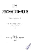 Revue des questions historiques