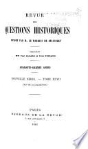 Revue des questions historiques