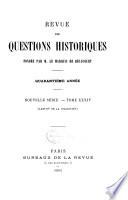 Revue des questions historiques