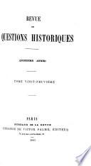 Revue des questions historiques