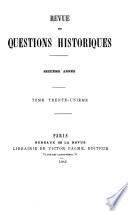 Revue des questions historiques