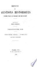 Revue des questions historiques