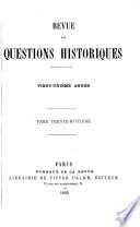 Revue des questions historiques