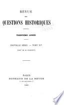 Revue des questions historiques