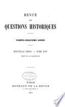 Revue des questions historiques