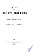 Revue des questions historiques