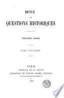 Revue des questions historiques